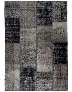 PATCHWORK EL DOKUMA HALI GRİ