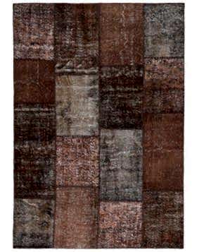 PATCHWORK EL DOKUMA HALI KAHVE