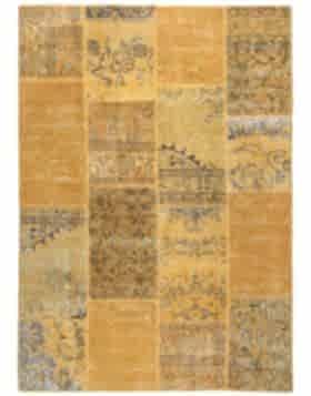 PATCHWORK EL DOKUMA HALI SARI