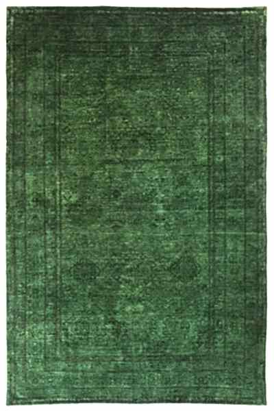 AFGAN OVERDYE EL DOKUMA HALI YEŞİL 202x314