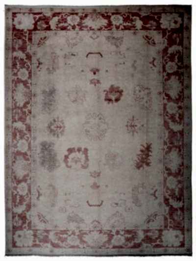 ANTİK UŞAK KIRMIZI EL DOKUMA HALI 300x400