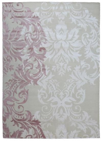 AVANGARDE  EL DOKUMA HALI BEYAZ-PEMBE