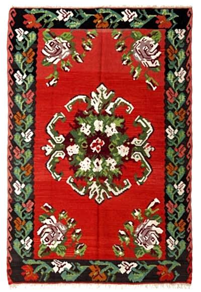 GÖÇMEN EL DOKUMA KİLİM KIRMIZI 136x204