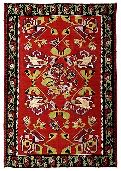 GÖÇMEN EL DOKUMA KİLİM KIRMIZI 204x301