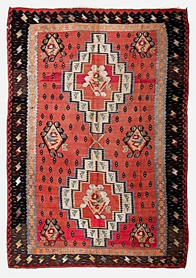 GÖÇMEN EL DOKUMA KİLİM KIRMIZI 205x287