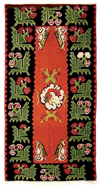 GÖÇMEN EL DOKUMA KİLİM KIRMIZI 98x194