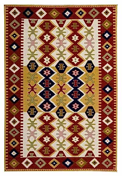 SARIGÖL EL DOKUMA KİLİM RENKLİ 114X169