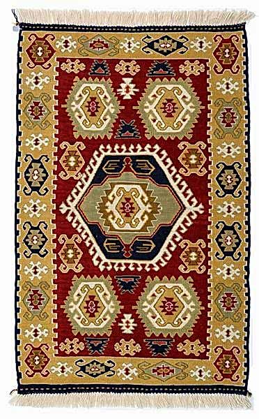 SARIGÖL EL DOKUMA KİLİM RENKLİ 84x130