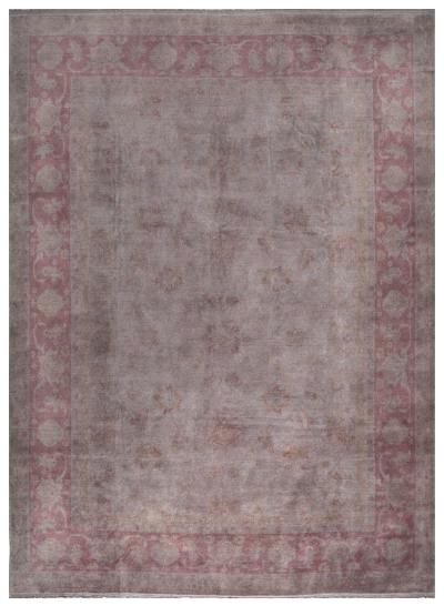 VINTAGE UŞAK PAŞA VİZON EL DOKUMA HALI 294x382 