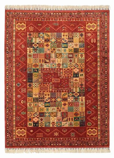 ZARA EL DOKUMA HALI KIRMIZI 170x223