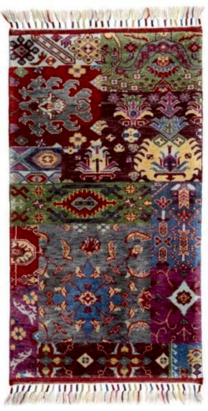 ZARA EL DOKUMA HALI RENKLİ 82x144