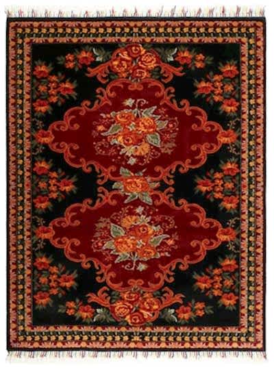 KARABAĞ EL DOKUMA HALI B-1 SİYAH 171x223