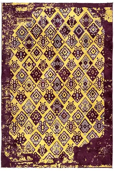 MORETTİ SİDE ÇİFT TARAFLI HALI 015-D MOR-SARI