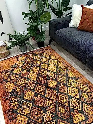 MORETTİ SİDE ÇİFT TARAFLI HALI 015-B TURUNCU-MULTİ