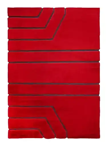 RABBİT KÜRK 014 KIRMIZI-SİYAH