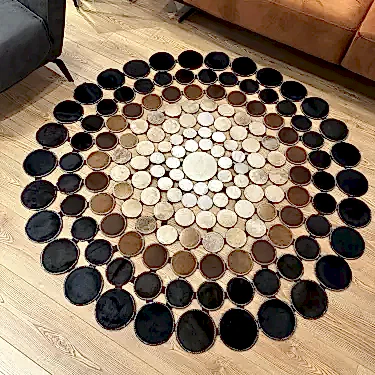 DANA DERİSİ PUANTİYELİ HALI 160*160=256